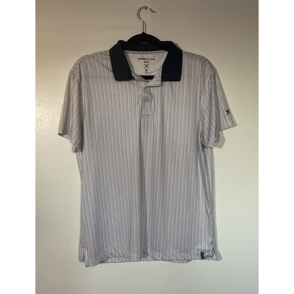 KENNETH COLE | Golf Polo Shirt Stretch White | Size M